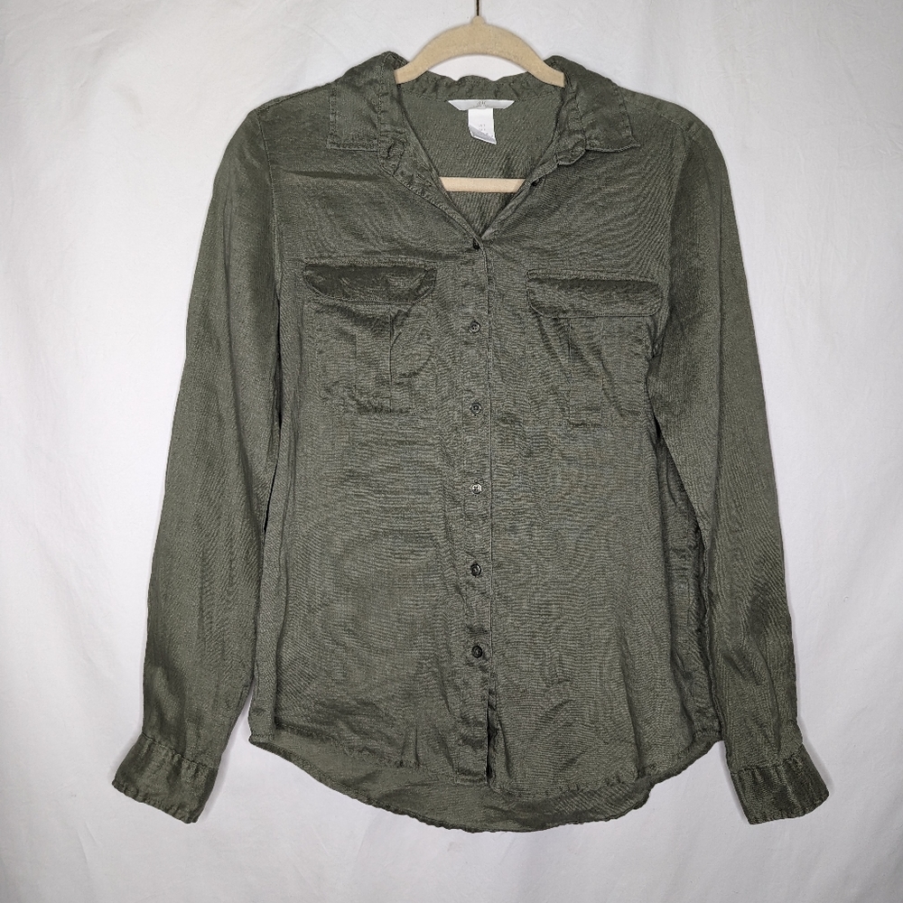 H&M Olive Green Button Down Shirt